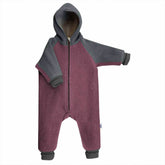 Overall dublat din lână fiartă, Lunna Night Purple